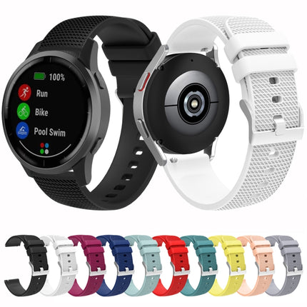 20mm Pockmarked Silver Buckle Silicone Watch Band, For Samsung Galaxy Watch5 40mm/44mm / Watch5 Pro - DealBuddy