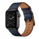 Classic Cowhide Genuine Leather Watch Band, For Apple Watch Ultra 49mm / Series 8&7 45mm / SE 2&6&SE&5&4 44mm / 3&2&1 42mm, For Apple Watch Series 8&7 41mm / SE 2&6&SE&5&4 40mm / 3&2&1 38mm - DealBuddy