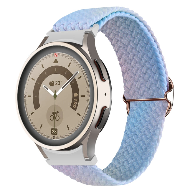 For Samsung Galaxy Watch 5 / Watch 5 Pro / Watch 4 Weave Gradient Color Watch Band