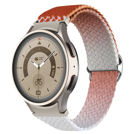 For Samsung Galaxy Watch 5 / Watch 5 Pro / Watch 4 Weave Gradient Color Watch Band