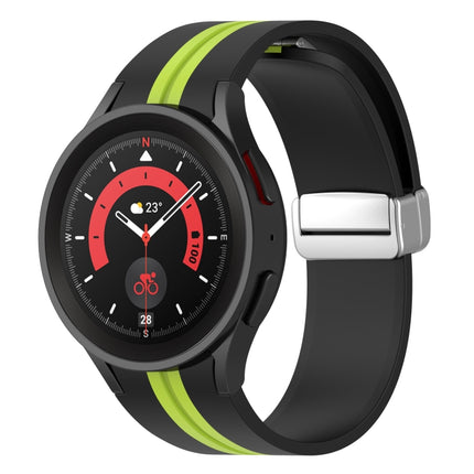 Two-color Silver Buckle Silicone Watch Band, For Samsung Galaxy Watch 5 Pro - DealBuddy