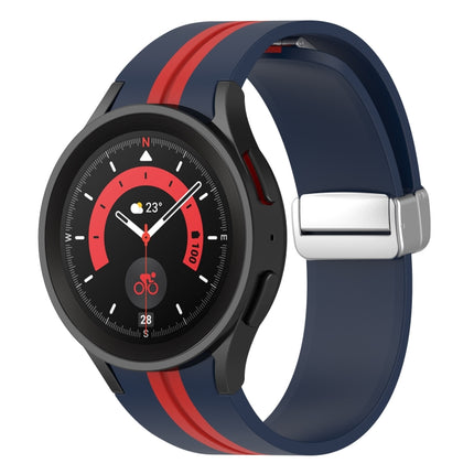 Two-color Silver Buckle Silicone Watch Band, For Samsung Galaxy Watch 5 Pro - DealBuddy