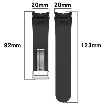 Two-color Silver Buckle Silicone Watch Band, For Samsung Galaxy Watch 5 Pro - DealBuddy