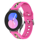 For Samsung Galaxy Watch 5 Pro 45mm / Rose Red Leopard Print