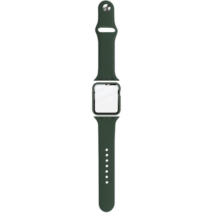 imak Silicone Watch Band PC Frame with Tempered Glass Film, For Apple Watch SE 2022 40mm, For Apple Watch SE 2022 44mm - DealBuddy
