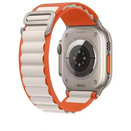 Breathable Two-color Nylon Watch Band For Apple Watch, Ultra 49mm / Series 8&7 45mm / SE 2&6&SE&5&4 44mm / 3&2&1 42mm, Series 8&7 41mm / SE 2&6&SE&5&4 40mm / 3&2&1 38mm - DealBuddy