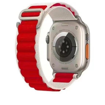Breathable Two-color Nylon Watch Band For Apple Watch, Ultra 49mm / Series 8&7 45mm / SE 2&6&SE&5&4 44mm / 3&2&1 42mm, Series 8&7 41mm / SE 2&6&SE&5&4 40mm / 3&2&1 38mm - DealBuddy