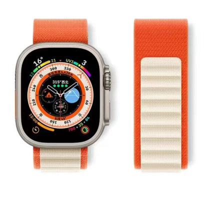 Breathable Two-color Nylon Watch Band For Apple Watch, Ultra 49mm / Series 8&7 45mm / SE 2&6&SE&5&4 44mm / 3&2&1 42mm, Series 8&7 41mm / SE 2&6&SE&5&4 40mm / 3&2&1 38mm - DealBuddy