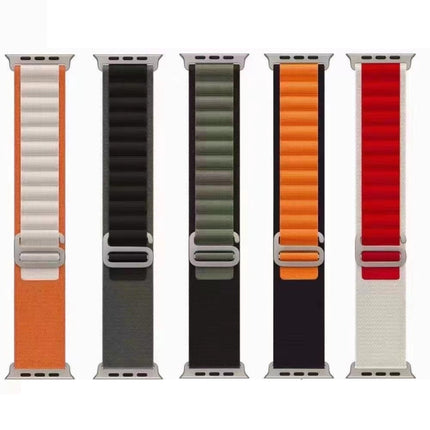 Breathable Two-color Nylon Watch Band For Apple Watch, Ultra 49mm / Series 8&7 45mm / SE 2&6&SE&5&4 44mm / 3&2&1 42mm, Series 8&7 41mm / SE 2&6&SE&5&4 40mm / 3&2&1 38mm - DealBuddy