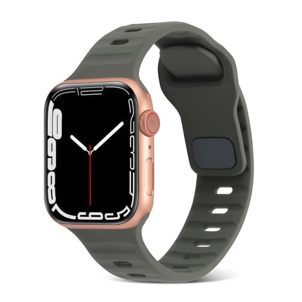 Sports Silicone Watch Band, For Apple Watch Ultra 49mm / Series 8&7 45mm / SE 2&6&SE&5&4 44mm / 3&2&1 42mm, For Apple Watch Series 8&7 41mm / SE 2&6&SE&5&4 40mm / 3&2&1 38mm - DealBuddy
