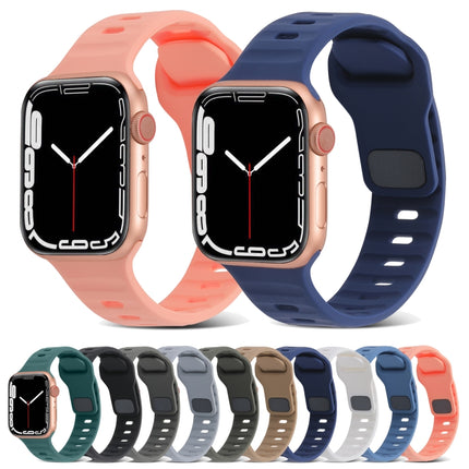 Sports Silicone Watch Band, For Apple Watch Ultra 49mm / Series 8&7 45mm / SE 2&6&SE&5&4 44mm / 3&2&1 42mm, For Apple Watch Series 8&7 41mm / SE 2&6&SE&5&4 40mm / 3&2&1 38mm - DealBuddy