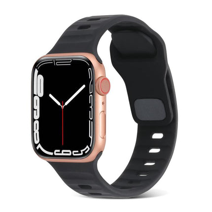 Sports Silicone Watch Band, For Apple Watch Ultra 49mm / Series 8&7 45mm / SE 2&6&SE&5&4 44mm / 3&2&1 42mm, For Apple Watch Series 8&7 41mm / SE 2&6&SE&5&4 40mm / 3&2&1 38mm - DealBuddy