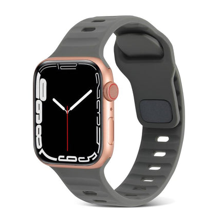 Sports Silicone Watch Band, For Apple Watch Ultra 49mm / Series 8&7 45mm / SE 2&6&SE&5&4 44mm / 3&2&1 42mm, For Apple Watch Series 8&7 41mm / SE 2&6&SE&5&4 40mm / 3&2&1 38mm - DealBuddy
