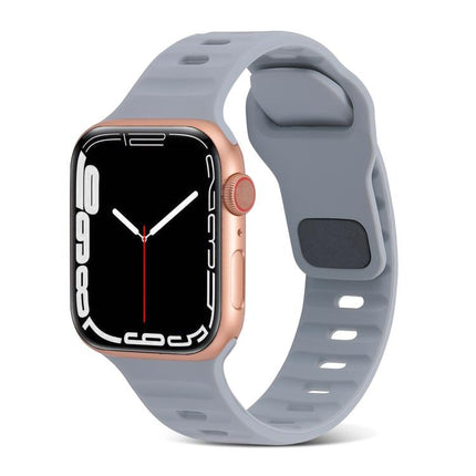 Sports Silicone Watch Band, For Apple Watch Ultra 49mm / Series 8&7 45mm / SE 2&6&SE&5&4 44mm / 3&2&1 42mm, For Apple Watch Series 8&7 41mm / SE 2&6&SE&5&4 40mm / 3&2&1 38mm - DealBuddy