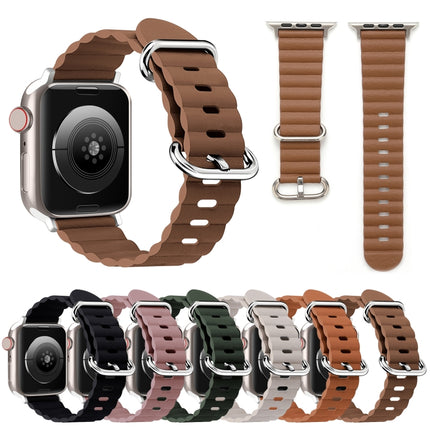 Ocean Style Leather Watch Strap, For Apple Watch Ultra 49mm / Series 8&7 45mm / SE 2&6&SE&5&4 44mm / 3&2&1 42mm, For Apple Watch Ultra 49mm / Series 8&7 45mm /, For Apple Watch Series 8&7 41mm / SE 2&6&SE&5&4 40mm / 3&2&1 38mm - DealBuddy