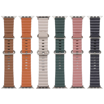 Ocean Style Leather Watch Strap, For Apple Watch Ultra 49mm / Series 8&7 45mm / SE 2&6&SE&5&4 44mm / 3&2&1 42mm, For Apple Watch Ultra 49mm / Series 8&7 45mm /, For Apple Watch Series 8&7 41mm / SE 2&6&SE&5&4 40mm / 3&2&1 38mm - DealBuddy