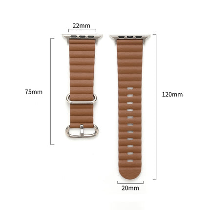 Ocean Style Leather Watch Strap, For Apple Watch Ultra 49mm / Series 8&7 45mm / SE 2&6&SE&5&4 44mm / 3&2&1 42mm, For Apple Watch Ultra 49mm / Series 8&7 45mm /, For Apple Watch Series 8&7 41mm / SE 2&6&SE&5&4 40mm / 3&2&1 38mm - DealBuddy