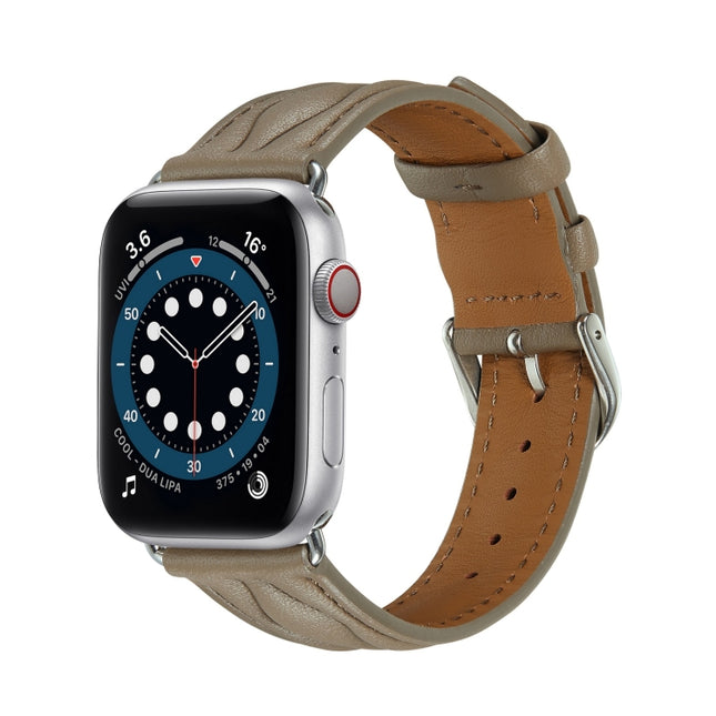 Hyperbolic Wave Leather Strap, For Apple Watch Ultra 49mm / Series 8&7 45mm /, For Apple Watch Series 8&7 41mm / - DealBuddy