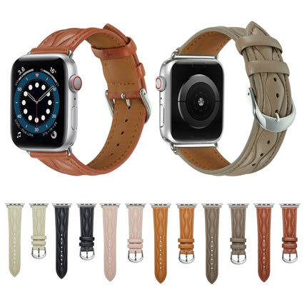 Hyperbolic Wave Leather Strap, For Apple Watch Ultra 49mm / Series 8&7 45mm /, For Apple Watch Series 8&7 41mm / - DealBuddy