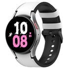 For Samsung Galaxy Watch5 44mm / 40mm Silicone Leather Black Buckle Watch Band - DealBuddy
