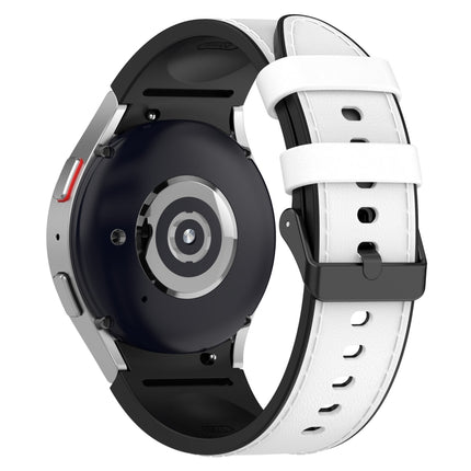 For Samsung Galaxy Watch5 44mm / 40mm Silicone Leather Black Buckle Watch Band, S, L - DealBuddy