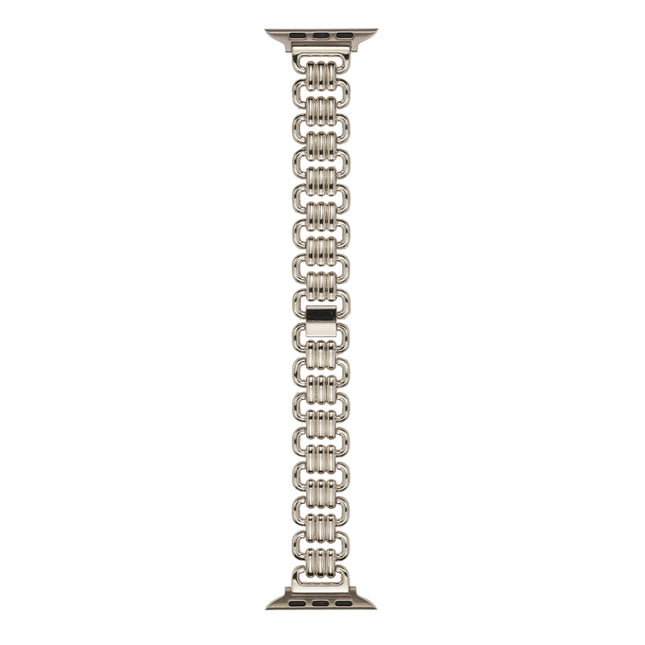 U-chain Metal Watch Band, For Apple Watch Ultra 49mm / Series 8&7 45mm / SE 2&6&SE&5&4 44mm / 3&2&1 42mm, For Apple Watch Series 8&7 41mm / SE 2&6&SE&5&4 40mm / 3&2&1 38mm - DealBuddy