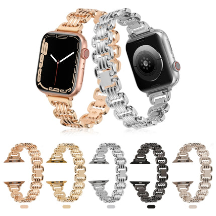 U-chain Metal Watch Band, For Apple Watch Ultra 49mm / Series 8&7 45mm / SE 2&6&SE&5&4 44mm / 3&2&1 42mm, For Apple Watch Series 8&7 41mm / SE 2&6&SE&5&4 40mm / 3&2&1 38mm - DealBuddy