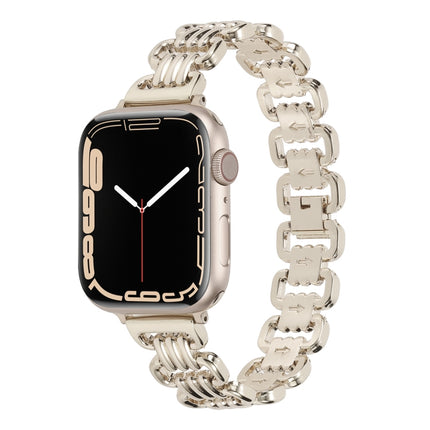 U-chain Metal Watch Band, For Apple Watch Ultra 49mm / Series 8&7 45mm / SE 2&6&SE&5&4 44mm / 3&2&1 42mm, For Apple Watch Series 8&7 41mm / SE 2&6&SE&5&4 40mm / 3&2&1 38mm - DealBuddy