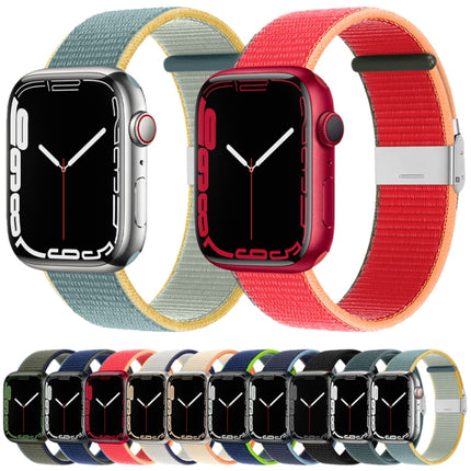 Metal Buckle Nylon Strap, For Apple Watch Series 8&7 41mm / SE 2&6&SE&5&4 40mm / 3&2&1 38mm, For Apple Watch Ultra 49mm / Series 8&7 45mm / SE 2&6&SE&5&4 44mm / 3&2&1 42mm - DealBuddy