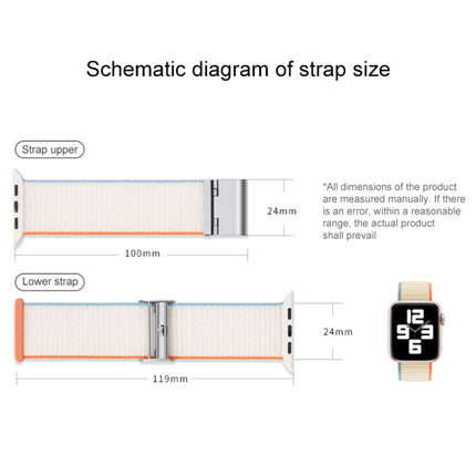 Metal Buckle Nylon Strap, For Apple Watch Series 8&7 41mm / SE 2&6&SE&5&4 40mm / 3&2&1 38mm, For Apple Watch Ultra 49mm / Series 8&7 45mm / SE 2&6&SE&5&4 44mm / 3&2&1 42mm - DealBuddy