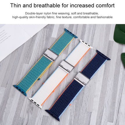 Metal Buckle Nylon Strap, For Apple Watch Series 8&7 41mm / SE 2&6&SE&5&4 40mm / 3&2&1 38mm, For Apple Watch Ultra 49mm / Series 8&7 45mm / SE 2&6&SE&5&4 44mm / 3&2&1 42mm - DealBuddy