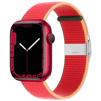 Metal Buckle Nylon Strap, For Apple Watch Series 8&7 41mm / SE 2&6&SE&5&4 40mm / 3&2&1 38mm, For Apple Watch Ultra 49mm / Series 8&7 45mm / SE 2&6&SE&5&4 44mm / 3&2&1 42mm - DealBuddy