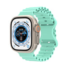 Ocean Style Silicone Watch Band, For Apple Watch Ultra 49mm / Series 8&7 45mm / SE 2&6&SE&5&4 44mm / 3&2&1 42mm, For Apple Watch Series 8&7 41mm / SE 2&6&SE&5&4 40mm / 3&2&1 38mm - DealBuddy