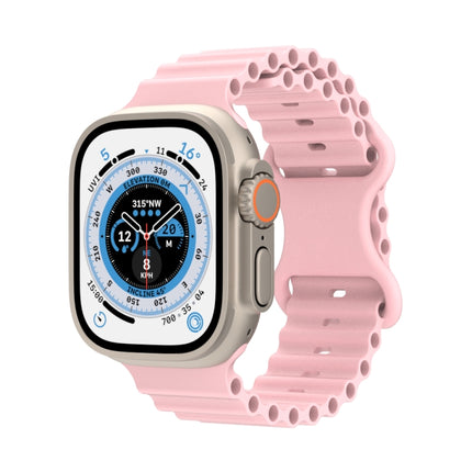 Ocean Style Silicone Watch Band, For Apple Watch Ultra 49mm / Series 8&7 45mm / SE 2&6&SE&5&4 44mm / 3&2&1 42mm, For Apple Watch Series 8&7 41mm / SE 2&6&SE&5&4 40mm / 3&2&1 38mm - DealBuddy