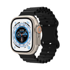 For Apple Watch Ultra 49mm / Series 8&7 45mm / SE 2&6&SE&5&4 44mm / 3&2&1 42mm / Black