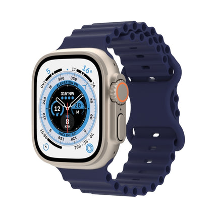 Ocean Style Silicone Watch Band, For Apple Watch Ultra 49mm / Series 8&7 45mm / SE 2&6&SE&5&4 44mm / 3&2&1 42mm, For Apple Watch Series 8&7 41mm / SE 2&6&SE&5&4 40mm / 3&2&1 38mm - DealBuddy