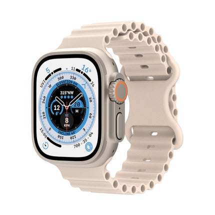Ocean Style Silicone Watch Band, For Apple Watch Ultra 49mm / Series 8&7 45mm / SE 2&6&SE&5&4 44mm / 3&2&1 42mm, For Apple Watch Series 8&7 41mm / SE 2&6&SE&5&4 40mm / 3&2&1 38mm - DealBuddy