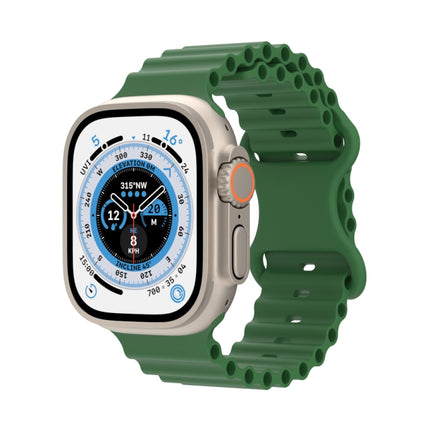Ocean Style Silicone Watch Band, For Apple Watch Ultra 49mm / Series 8&7 45mm / SE 2&6&SE&5&4 44mm / 3&2&1 42mm, For Apple Watch Series 8&7 41mm / SE 2&6&SE&5&4 40mm / 3&2&1 38mm - DealBuddy