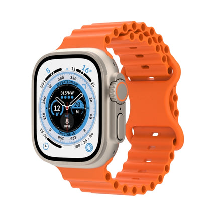 Ocean Style Silicone Watch Band, For Apple Watch Ultra 49mm / Series 8&7 45mm / SE 2&6&SE&5&4 44mm / 3&2&1 42mm, For Apple Watch Series 8&7 41mm / SE 2&6&SE&5&4 40mm / 3&2&1 38mm - DealBuddy