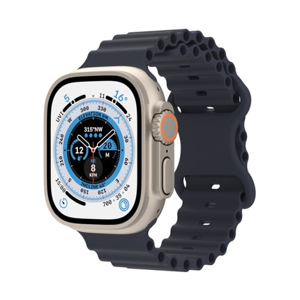 Ocean Style Silicone Watch Band, For Apple Watch Ultra 49mm / Series 8&7 45mm / SE 2&6&SE&5&4 44mm / 3&2&1 42mm, For Apple Watch Series 8&7 41mm / SE 2&6&SE&5&4 40mm / 3&2&1 38mm - DealBuddy
