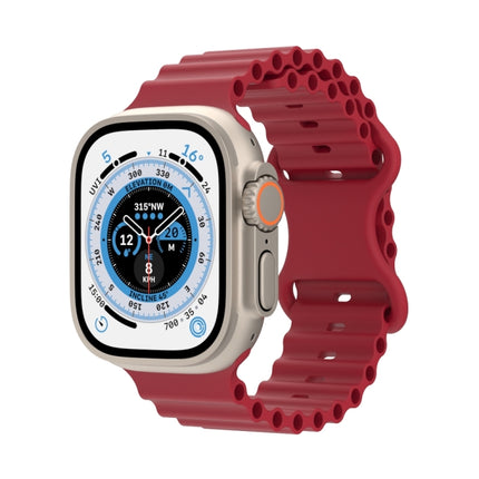 Ocean Style Silicone Watch Band, For Apple Watch Ultra 49mm / Series 8&7 45mm / SE 2&6&SE&5&4 44mm / 3&2&1 42mm, For Apple Watch Series 8&7 41mm / SE 2&6&SE&5&4 40mm / 3&2&1 38mm - DealBuddy