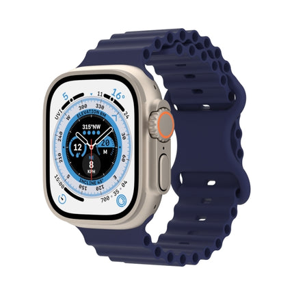 Ocean Style Silicone Watch Band, For Apple Watch Ultra 49mm / Series 8&7 45mm / SE 2&6&SE&5&4 44mm / 3&2&1 42mm, For Apple Watch Series 8&7 41mm / SE 2&6&SE&5&4 40mm / 3&2&1 38mm - DealBuddy