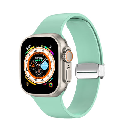 Folding Buckle Silicone Watch Band, For Apple Watch Ultra 49mm, For Apple Watch Series 8&7 45mm / SE 2&6&SE&5&4 44mm / 3&2&1 42mm