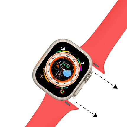 Folding Buckle Silicone Watch Band, For Apple Watch Ultra 49mm, For Apple Watch Series 8&7 45mm / SE 2&6&SE&5&4 44mm / 3&2&1 42mm - DealBuddy