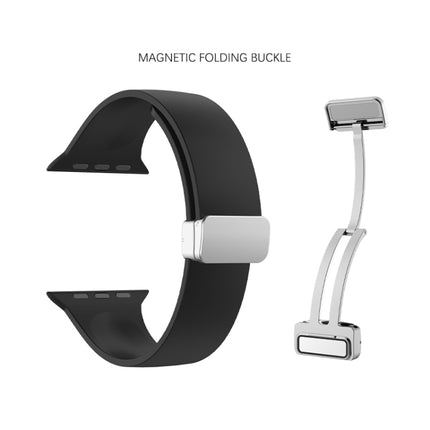 Folding Buckle Silicone Watch Band, For Apple Watch Ultra 49mm, For Apple Watch Series 8&7 45mm / SE 2&6&SE&5&4 44mm / 3&2&1 42mm - DealBuddy
