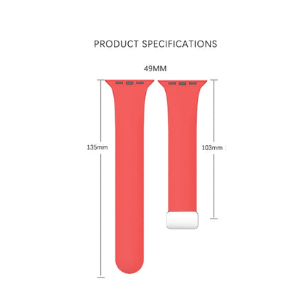 Folding Buckle Silicone Watch Band, For Apple Watch Ultra 49mm, For Apple Watch Series 8&7 45mm / SE 2&6&SE&5&4 44mm / 3&2&1 42mm - DealBuddy