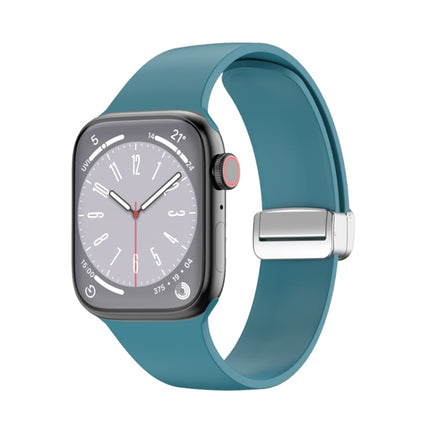 Folding Buckle Silicone Watch Band, For Apple Watch Ultra 49mm, For Apple Watch Series 8&7 45mm / SE 2&6&SE&5&4 44mm / 3&2&1 42mm - DealBuddy