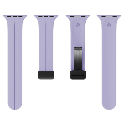 Solid Color Silicone Watch Band, For Apple Watch Series 8&7 41mm / SE 2&6&SE&5&4 40mm / 3&2&1 38mm, For Apple Watch Ultra 49mm / Series 8&7 45mm / SE 2&6&SE&5&4 44mm