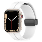 Solid Color Silicone Watch Band, For Apple Watch Ultra 49mm / Series 8&7 45mm / SE 2&6&SE&5&4 44mm, For Apple Watch Series 8&7 41mm / SE 2&6&SE&5&4 40mm / 3&2&1 38mm - DealBuddy