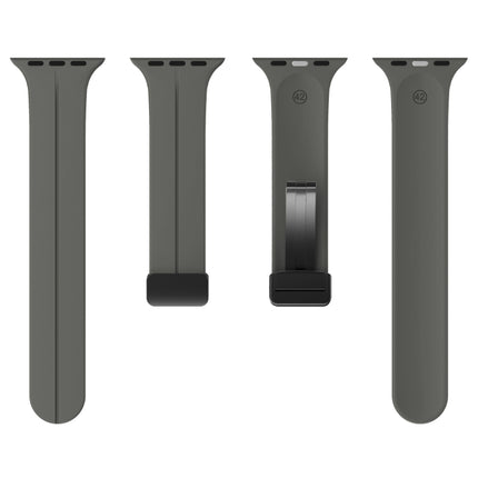 Solid Color Silicone Watch Band, For Apple Watch Ultra 49mm / Series 8&7 45mm / SE 2&6&SE&5&4 44mm, For Apple Watch Series 8&7 41mm / SE 2&6&SE&5&4 40mm / 3&2&1 38mm